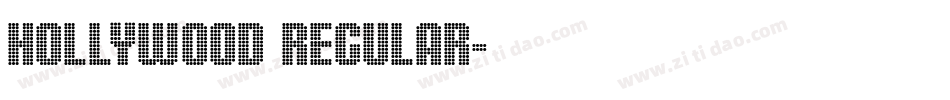 Hollywood Regular字体转换